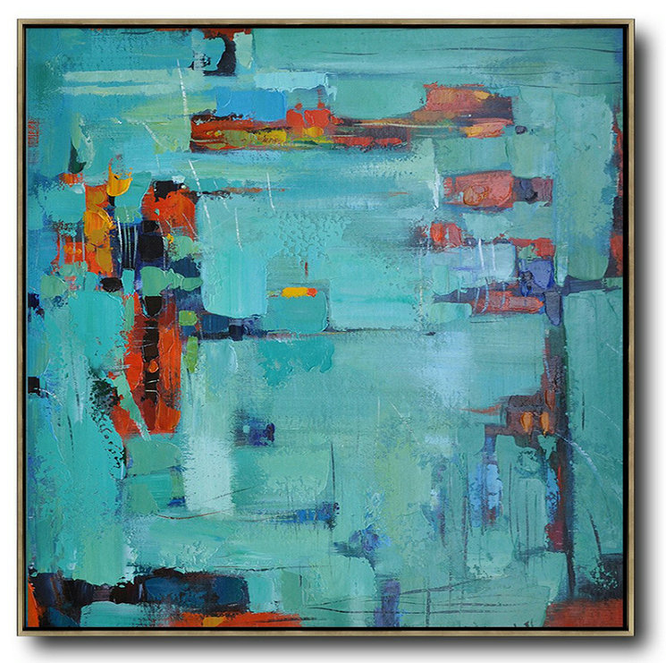 Extra Large Textured Painting On Canvas,Oversized Contemporary Art,Huge Abstract Canvas Art,Green,Blue,Red.Etc